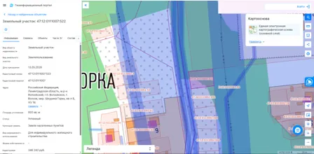 Аренда, земельный участок 920 кв.м, ИЖС, п. Волховское, КН 47:12:0111007:522