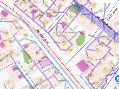Продажа, земельный участок 521 кв.м, ИЖС, г. Кинешма, КН 37:25:040313:23