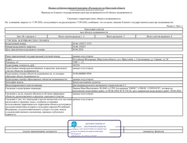 Аренда, земельный участок 1 200 кв.м, ИЖС, с. Смоленщина, КН 38:06:150527:3379