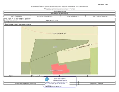 Продажа, земельный участок 588 кв.м, огородничество, п. Мысовой, КН 25:24:250101:1070