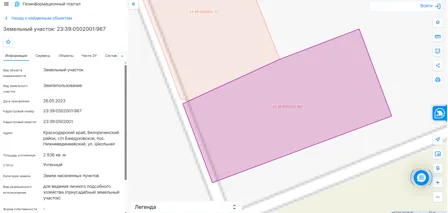 Аренда, земельный участок 2 936 кв.м, ЛПХ, п. Бжедуховское