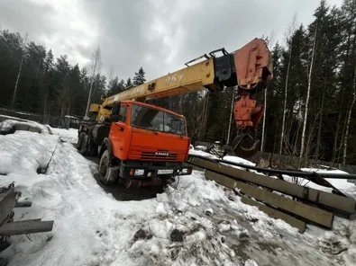 Продажа, Специальный автокран КС-55713-1 Камаз-55111-15, 2007 года выпуска, цвет - оранжевый, VIN…