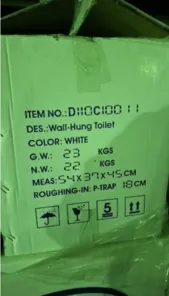 Подвесные унитазы из фарфора в ассортименте с артикулами D1 10C 1001 1 wall-hung toilet, D1 10C…