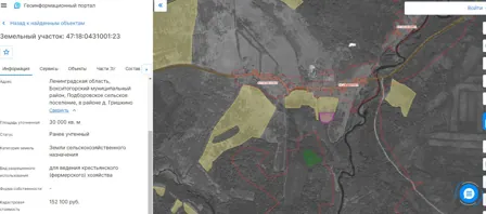 Продажа, земельный участок 30 000 кв.м, с/х, Бокситогорский р-н, КН 47:18:0431001:23