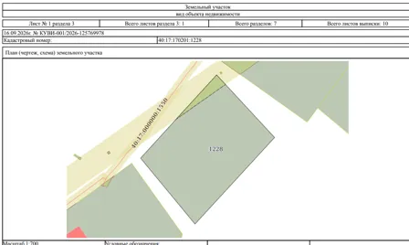 Аренда, земельный участок 2 000 кв.м, ЛПХ, д. Хохловка, КН 40:17:170201:1228