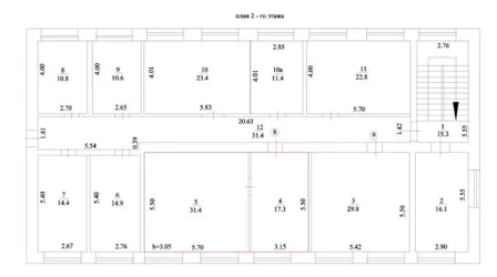 Продажа, нежилое помещение 48,7 кв.м, г. Дюртюли, КН 02:70:011304:671