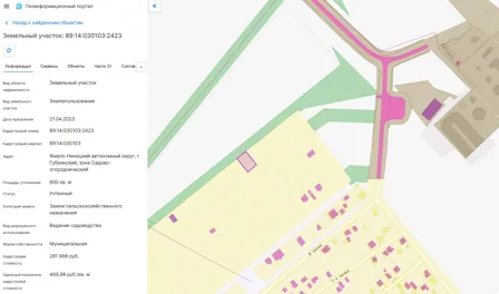 Продажа, земельный участок 600 кв.м, ИЖС, г. Губкинский, КН 89:14:030103:2423