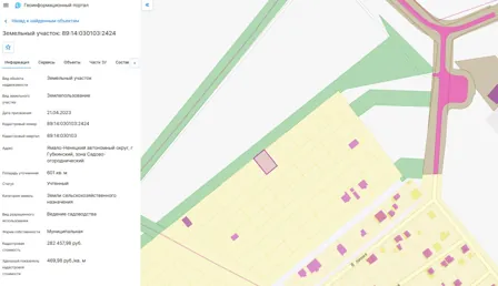 Продажа, земельный участок 601 кв.м, ИЖС, г. Губкинский, КН 89:14:030103:2424