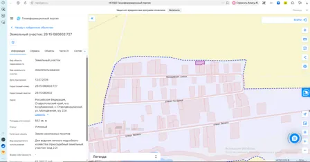 Аренда, земельный участок 832 кв.м, ЛПХ, х Стародворцовский, КН 26:15:080602:727