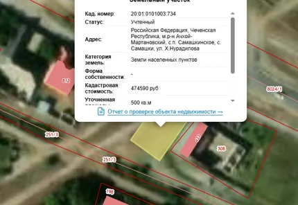 Аренда, земельный участок 500 кв.м, Предпринимательство, п. Самашкинское, КН 20:01:0101003:734