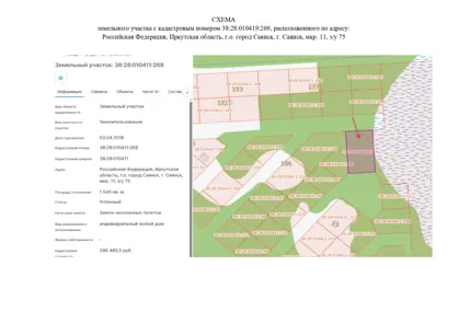 Аренда, земельный участок 1 545 кв.м, Жилая застройка, г. Саянск, КН 38:28:010411:269
