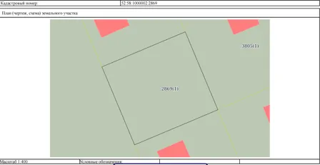 Аренда, земельный участок 840 кв.м, ИЖС, с. Большое Болдино, КН 52:58:1000002:2869