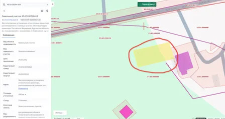 Аренда, земельный участок 490 кв.м, Предпринимательство, с. Альменево, КН 45:01:030114:424
