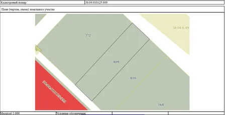 Продажа, земельный участок 1 000 кв.м, ИЖС, рп Залари, КН 38:04:010125:809