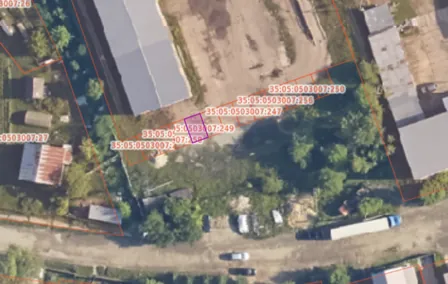 Аренда, земельный участок 24 кв.м, гаражи, г. Кириллов, КН 35:05:0503007:249