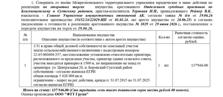 Продажа, земельный участок 5 828 000 кв.м, с/х, п. Боронский Суетский р-н, КН 22:45:060404:357