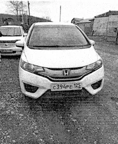 Продажа, АМТС Honda Fit Hybrid, г.в. 2015, г/н С394РЕ125, VIN GP53218786, №кузова GP53218786, №двиг. LЕВ4423495, соб-к Котельникова Р.Е