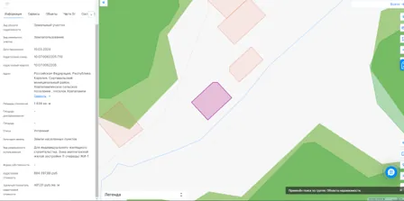 Аренда, земельный участок 1 838 кв.м, ИЖС, п. Хаапалампи, КН 10:07:0062205:719