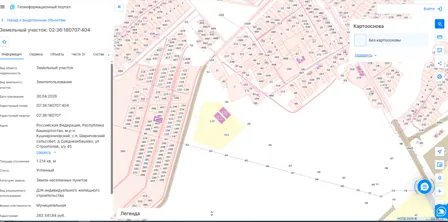 Продажа, земельный участок 1 414 кв.м, Жилая застройка, п. Шариповский сельсовет, КН 02:36:180707:404