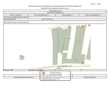 Продажа, земельный участок 4 801 кв.м, ЛПХ, д. Тури-Выла, КН 21:07:120104:210