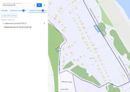 Аренда, земельный участок 1 000 кв.м, ИЖС, д. Шаблино, КН 69:10:0131101:88