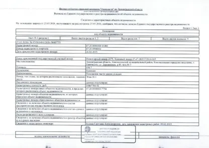 Продажа, нежилое помещение 658,7 кв.м, КН 47:20:0000000:14482