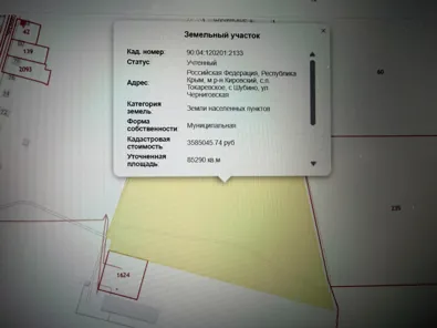 Аренда, земельный участок 85 290 кв.м, Скотоводство, п. Токаревское, КН 90:04:120201:2133