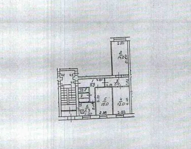 Продажа, 1/3 доли, квартира 56,5 кв.м, г. Одинцово, КН 50:20:0010336:23132