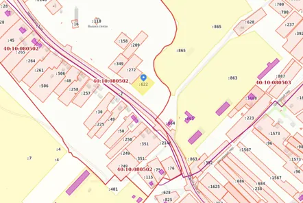 Аренда, земельный участок 1 429 кв.м, ЛПХ, д. Каменка, КН 40:10:080503:622