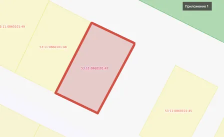 Продажа, земельный участок 1 515 кв.м, ЛПХ, Новгородский р-н, КН 53:11:0860101:47