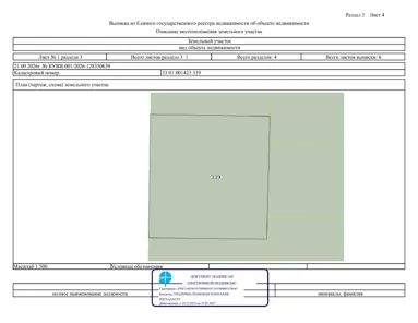 Аренда, земельный участок 1 680 кв.м, ИЖС, д. Юрцово, КН 33:01:001423:339