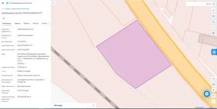 Аренда, земельный участок 3 000 кв.м, ЛПХ, п. Чапаевское, КН 09:02:0340102:777